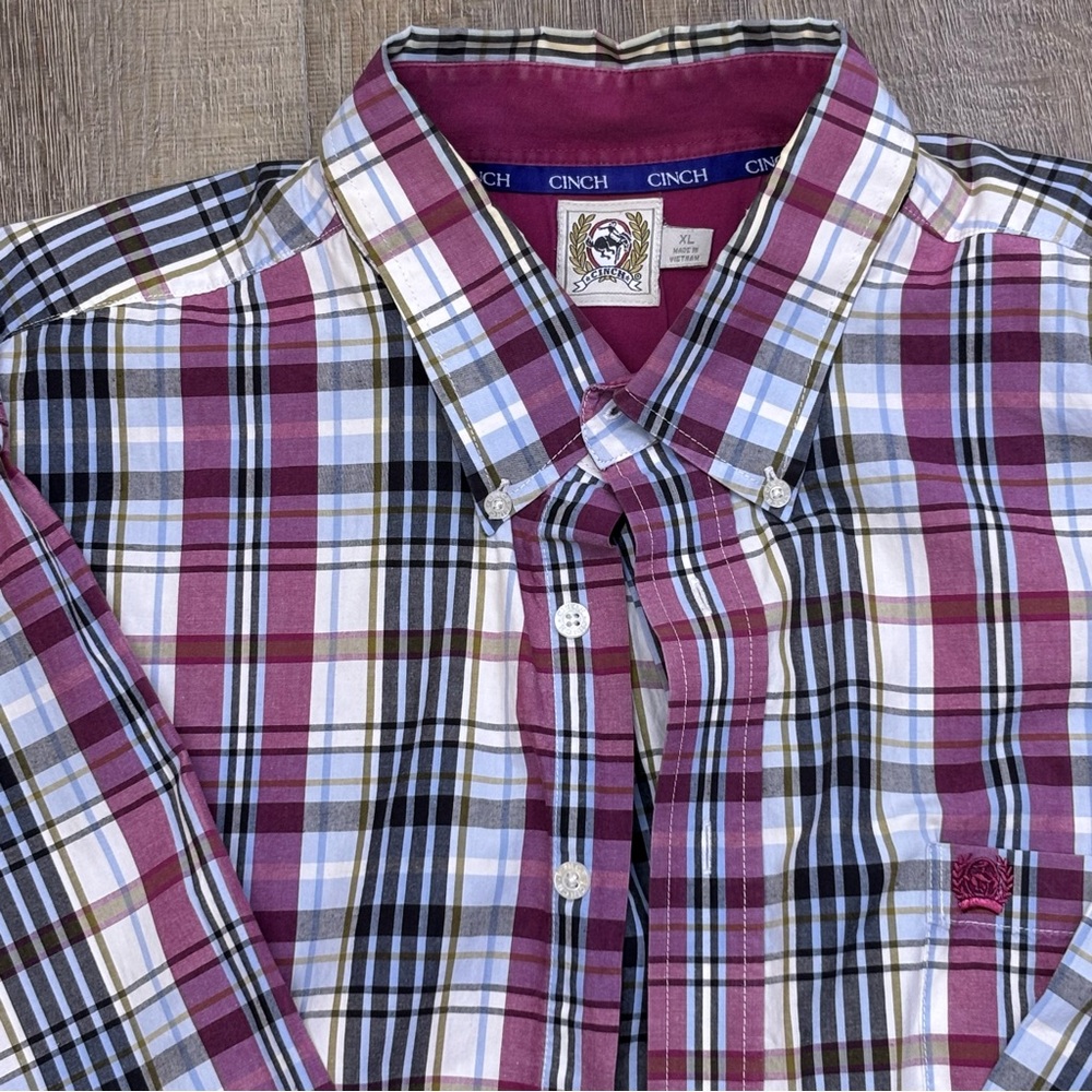 Cinch Vintage Men's Multicolor Plaid Button-Down Shirt